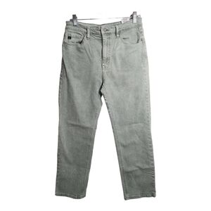 Kancan Straight Leg High Waist Light Green Boho Casual Minimalist Jeans‎ Sz 28/9